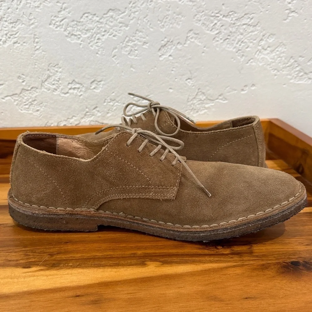 J. Crew Tan Suede Oxfords